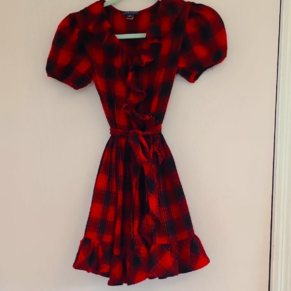Polo Ralph Lauren Red and Black Plaid Dress